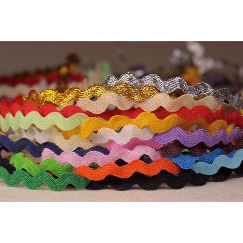 Wholesale 27Yards 0.39inch S Shape Webbing Lace Ribbon Colorful DIY Sewing Craft Ribbon Accessory Z019