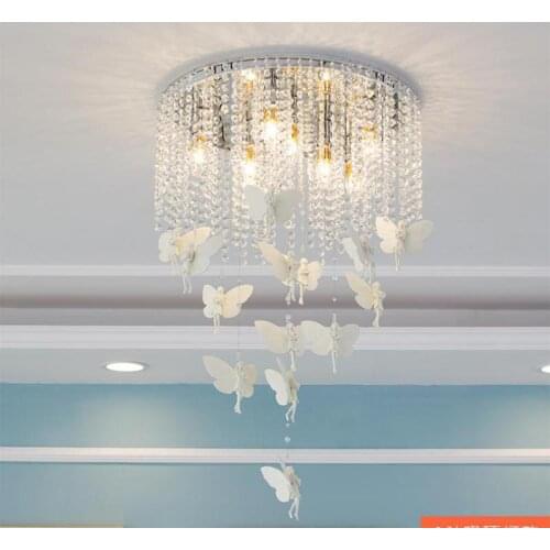 Kids bedroom butterfly Ceiling light for Dining room ceiling fixures showroom surface led butterfly wedding light Lampara Techo