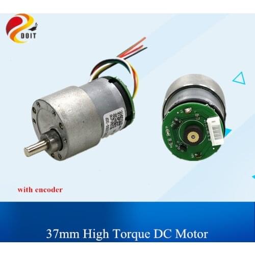 DT37GB-520 High Torque Reducer AB Dual Phase DC Motor with Hall Encoder for Smart Car DIY Robot Parts
