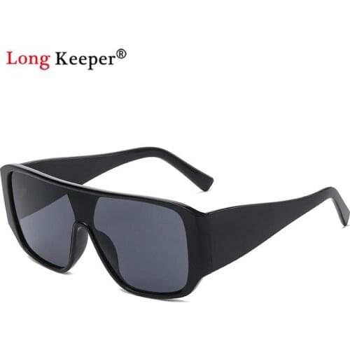 Black White Oversize Square Sunglasses Female INS Net Celebrity one-piece Sun Glasses Women Traveling UV Protection Glasses 2021