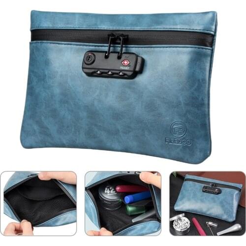 Acoki Smell Proof Bags with Combination Lock, Carbon Lined Odor Proof Stash Bag Case Container for Travel Storage