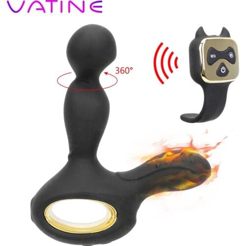 VATINE Vibrating & Rotating Butt Heating Vibrator Anal Plug Prostate Massager Sex Toys For Women and Men Sex Products