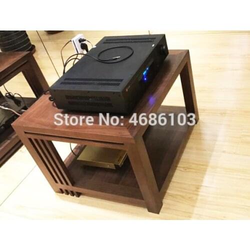 High-end Double-layer Audio cabinet White Wax Wood HIFI Stand Media Component Shelf single Audio Shelf rack TV Cabinet Rack