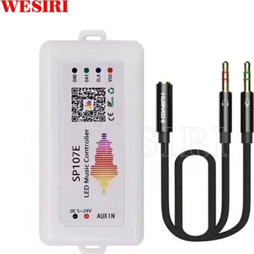 WIFI Bluetooth SP107E Pixel IC SPI Music LED Controller by Phone APP For WS2812 SK6812 SK9822 RGBW APA102 LPD8806 Strip DC5-24V