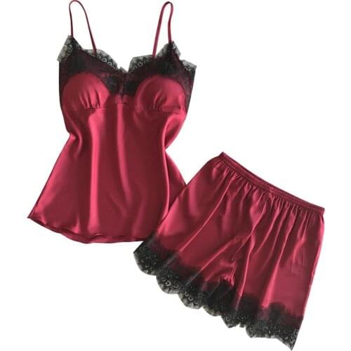 Women Lace V-Neck Backless Two-Piece Sexy Underwear Bodysuit Strappy Sleepwear