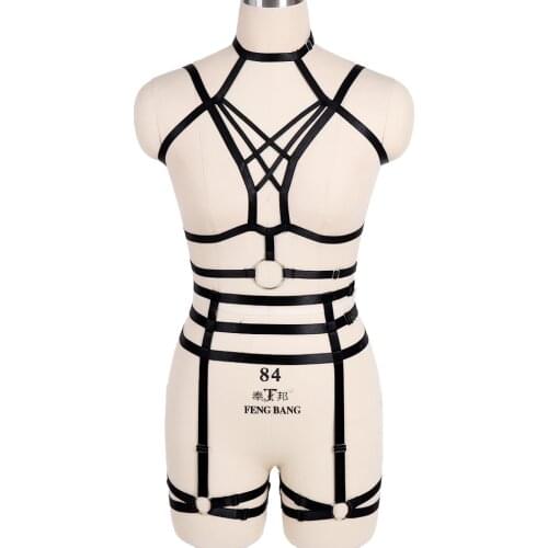 Goth Womens Underwear Stocking Garter Fetish Erotic Lingerie Sexy Harness Fashion Adjustable Harness Belt Rave Wear Sword Belt