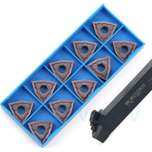 1pcs MWLNR1616H08 MWLNR2020K08 MWLNR2525 External Turning Tools Holder +10pcs WNMG Carbide Inserts CNC Lathe Machine Cutting Set