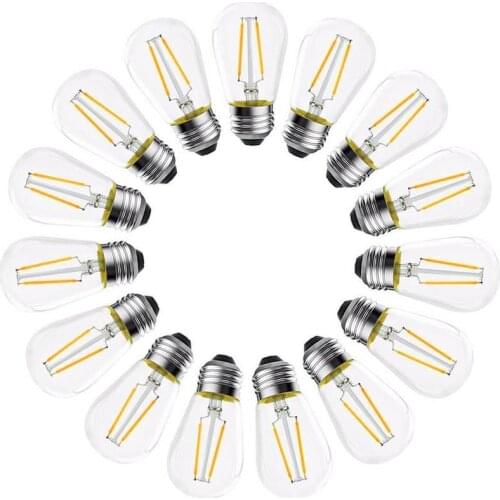 15pcs Edison Light Bulb S14 Replacement Light Bulbs E26 2W Retro Vintage Edison Bulb Incandescent Bulbs Vintage Edison Lamp Bulb