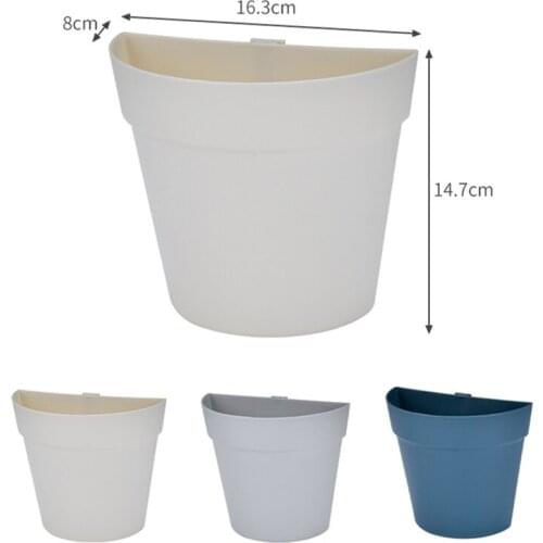 2pcs Balcony Wall Mounted Plastic Garden Pots Vertical Greening of Walls Plant Planter Indoor and Outdoor ALI88