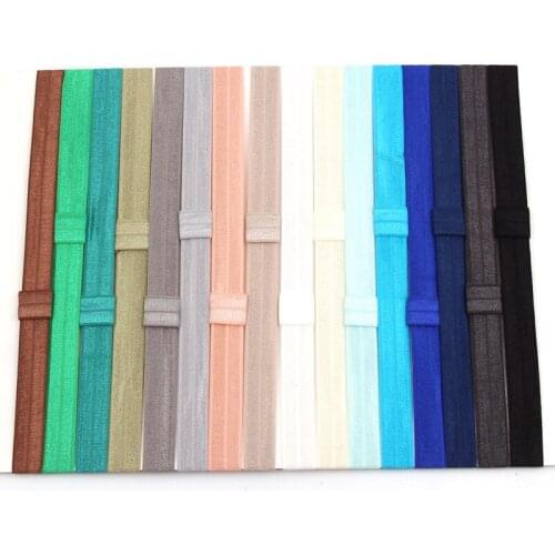 200pcs/lot Elastic Headbands 55colors Free shipping Shimmery Elastic Headband with loop for baby and children adults