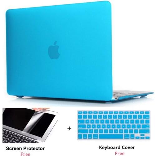 2019 New Matte Laptop Case+Screen Protector (Gift)+Keyboard Cover (Gift) For Macbook Pro Retina Air Touch Bar 11 12 13 15 inch