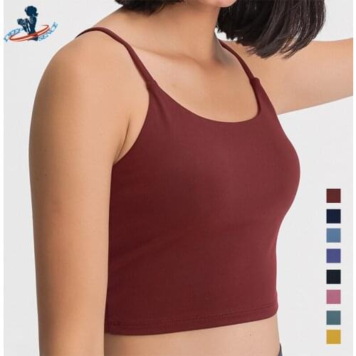 DEEPSENCE 2021 Womens Sport Crop Top Fitness Shir Tank Tops Yoga Sexy Underwear Vest Female Training Camisole Blouse Clothing