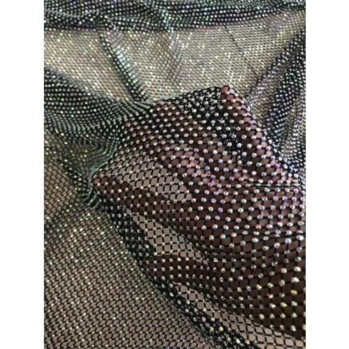 5y SYJ-32683 newest nigerian net lace fabric with rhinstones hot sale tulle lace for party dress