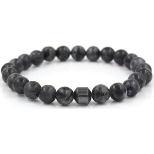 8mm yhy32 black stone volcanic lava cubic zirconia elastic adjusted Buddha Yoga yellow Tigereye Bracelet Bangles