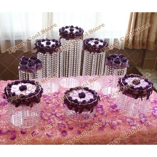 8pcs/set Wedding Cake Cupcake Stand Cake Holder Decorating Display stands Wedding Party Birthday Party Cake swing shelf 08D1