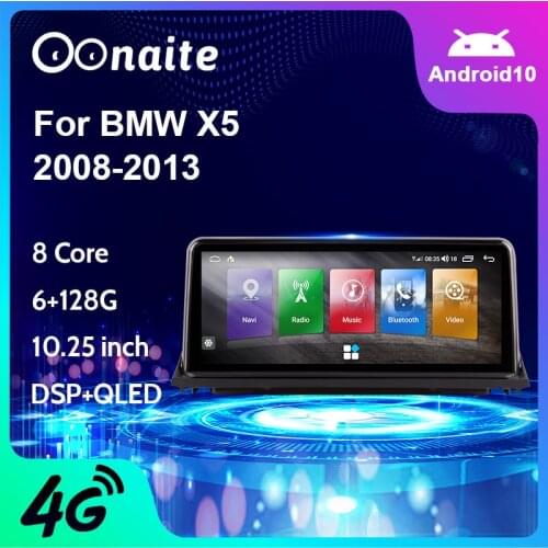 Oonaite Android 10.0 Car Multimedia Player For BMW X5 E70 X6 E71 2008-2013 Radio GPS Navigation Stereo Head unit 4G
