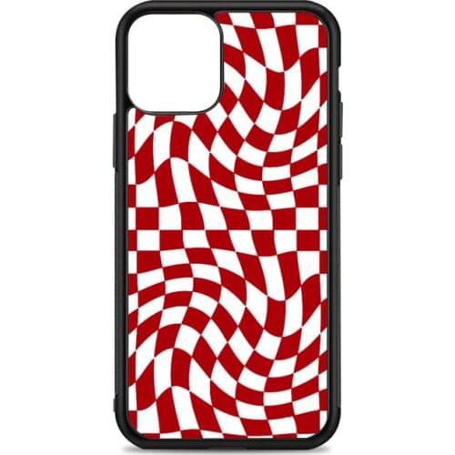 Crazy Checkers Red Phone Case for iPhone 12 mini 11 pro XS Max X XR 6 7 8 plus SE20 High quality TPU silicon cover