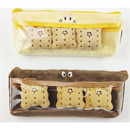 Pencil Case Cute Plush Penci Bag Case Ins Girls Stationery Storage Bag Japanese Korea Style Students Pen Box Pouch Holder