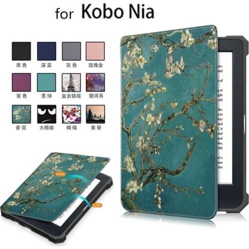 Flip Book case for All-new Kobo Nia e-Reader 2020 Release smart protective cover with auto sleep/wake for kobo nia 2020 6 inch