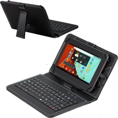 Micro USB Keyboard Case Cover For ARCHOS 101e Neon Tablet PU Leather Universal Protective Case