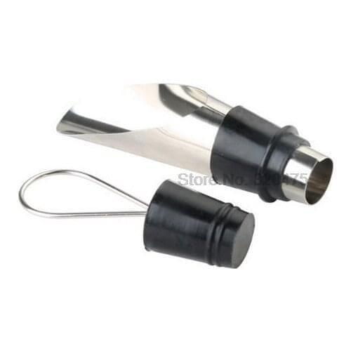 By dhl 1000pcs practical Wine Stopper Red Wine Pouring Tool Stainless Steel Wine Bottle Stoppers Pourer Wine Bottle Pourer