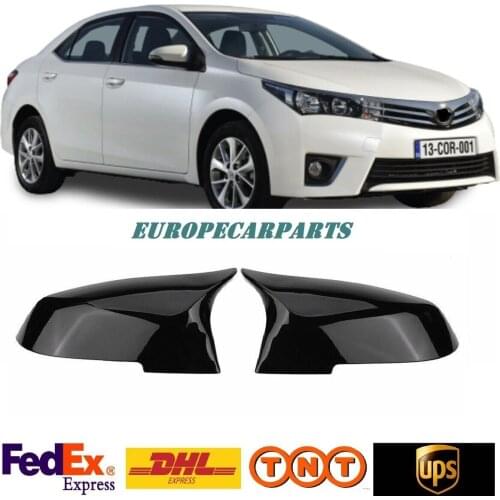 For Toyota Corolla 2013-2018 Bat Mirror Cover Piano Black 2 pieces