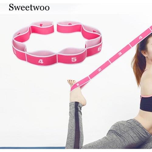 Yoga Pull Strap Latin Dance Stretching Band Lengthened Multifunctional Dance Workout Fitness Gym Equipment Elastic Yoga Band