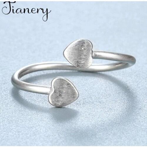 Hot Sale Bohemian New Charming Heart Rings For Women Fashion Open Finger Rings Female Boho Jewelry 2021