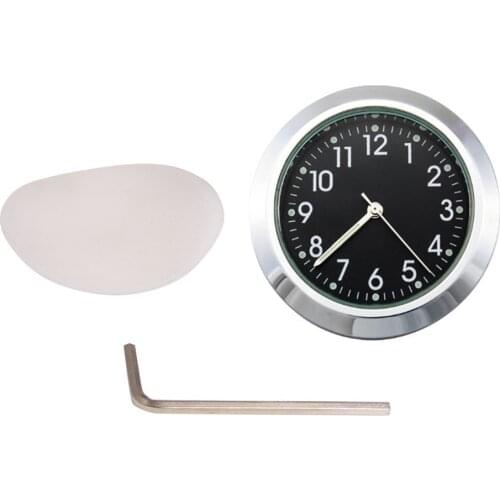 Chrome Motorcycle Handlebar Dial Clock For Honda Cruiser Chopper Custom Motorcycle Handlebar Dial Clock