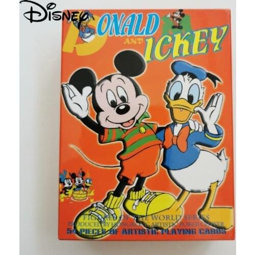 Disney Donald Duck Mickey Mouse Playing Cards Young Children Puzzle Creative Cartoon Anime Personality Solitaire