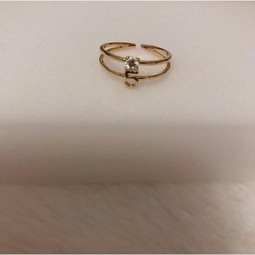 K pop fashion gold color open adjustable ring for women/anillos mujer/ladies rings/bague femme/wholesale/engagement ring