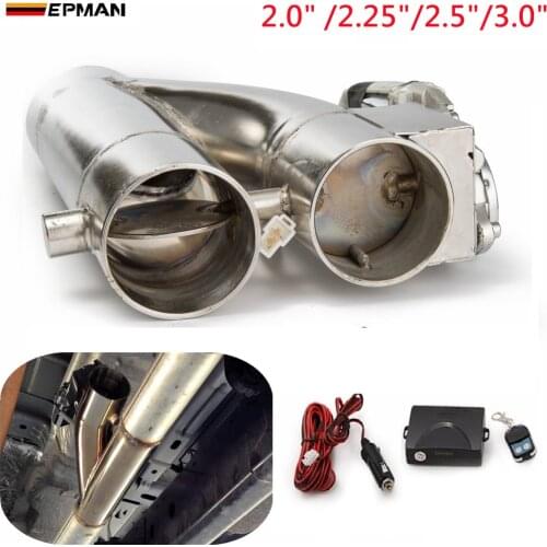 Patented Product 2"/2.25" / 2.5" / 3" Electric Exhaust Downpipe Cutout E-Cut Out Dual-Valve Controller Remote Kit EP-CUT007Y
