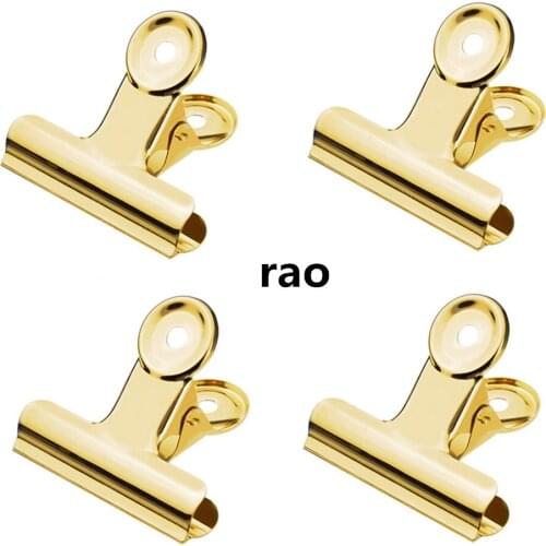 High quality 92 Golden 50mm 38mm 31mm 22mm Round Clamp Paper Bookmark Clips Memo Clip Student School Office Supplies paperclips