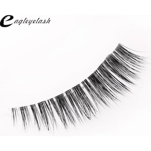 Top sale 3D Mink Lashes Natural soft Full Strip fake Lashes Transparent terrier Short Mink Lashes Style False Eyelashes NL-10