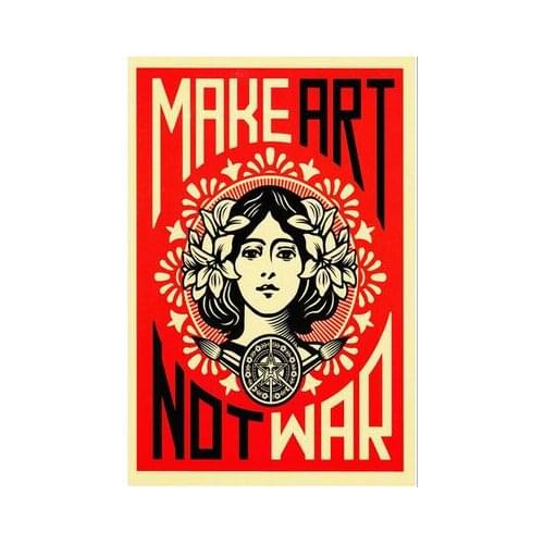 Lot style Choose Make Art Not War Bar Art print Silk poster Home Wall Decor