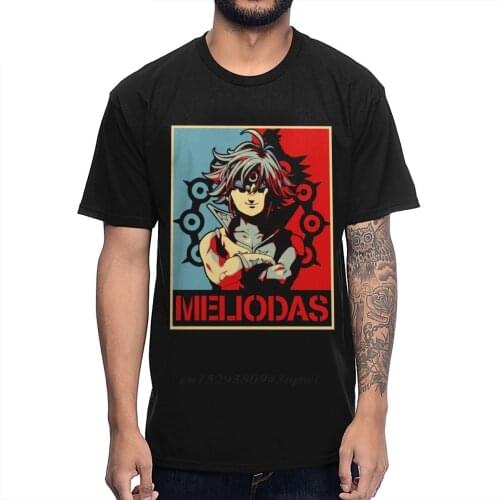 For Male Leisure Japanese Anime Manga Meliodas Seven deadly sins T Shirt High Street Vaporwave Fashion Mens Clothes