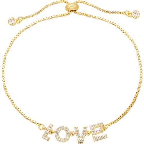 Noelia Custom Initial Letter Anklet Personalized Crystal Letter Anklet 18K Gold Plated Love Name Jewelry for Women Girls