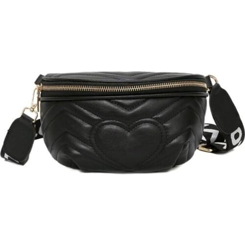 2021 New Women Casual PU Waist Shoulder Bag Fashion Chest Bag