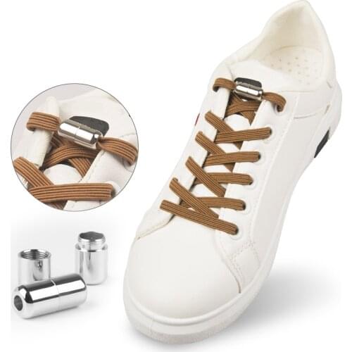 1Pair Flat Elastic Locking Shoelace No Tie Shoelaces Special Creative Kids Adult Unisex Sneakers Women Men Shoes Laces strings