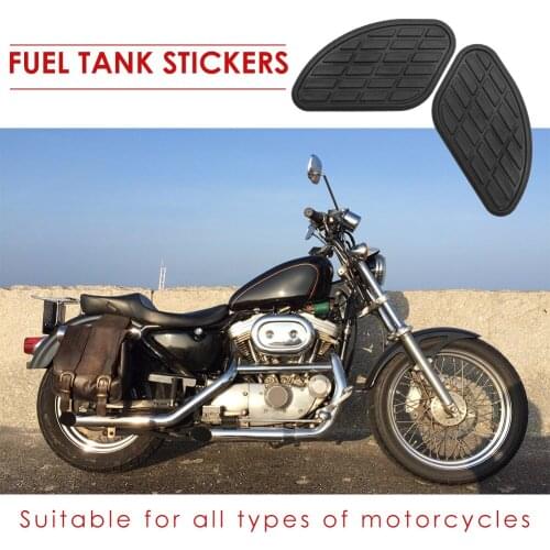 Portable Retro Tank Grip Pads Rubber Motorcycle Gas Fuel Tank Stickers Universal for Outdoor Personal Motorcycle Ornaments