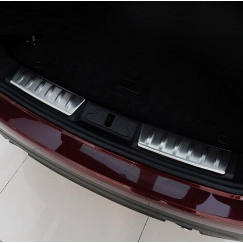 Stainless Steel Rear Bumper Sill Protector for Jaguar F-Pace Car Inside Interior Rear Fender Guard Plate Car Accessories