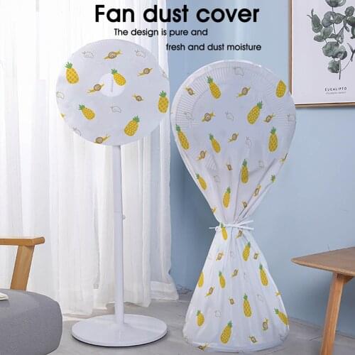Fan Dust Cover Cartoon PEVA Washable Electric Fans Protector Dust-proof Standing Round Fans Cover Two Size Home Supplies