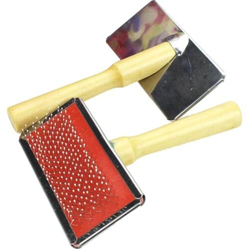 Pet Grooming Comb Wooden Handle Needle Brush Dog Beauty Comb Hair Brush Dog