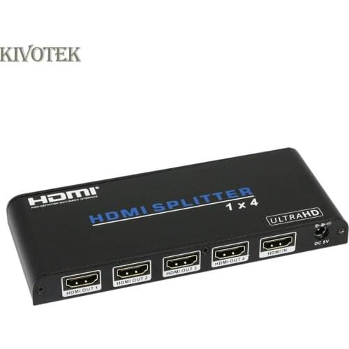 UHD 4K 1x4 HDMI2.0 Splitter Adapter 1 In 4 Out HDMI Female Connector EDID Control Power Supply for PSP BOX STB DVD Free Shipping