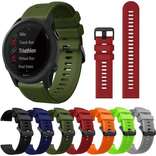 Silicone Strap For Garmin Forerunner 745 Watch Band Replacement Bracelet Sport Strap For Garmin Forerunner 745 GSP Wristband