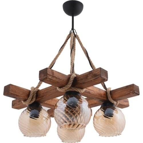 Modern 2021 Vedemo Rain 4'lü Rustic Roped Wooden chandelier chandelier люстра