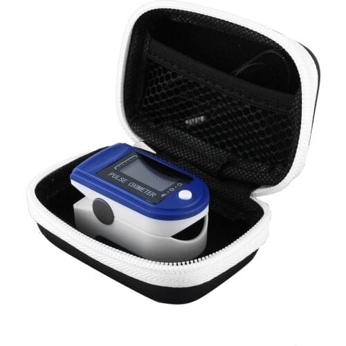 Eva Neutral Oximeter Storage Bag Protection Box Kit Bag Oximeter Cover Kit Bag Hard Zipper Holder Suitable for Finger Oximeter