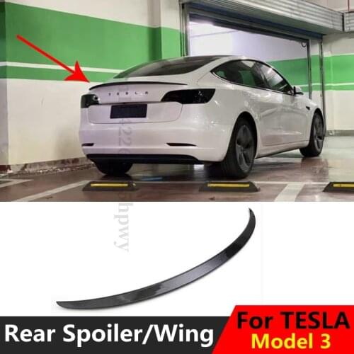 Trunk Spoiler Rear dedicated For Tesla Model 3 2017 2018 2019 2020 2021 Tuning Lip Carbon Fiber ABS Wing Spoiler Rear