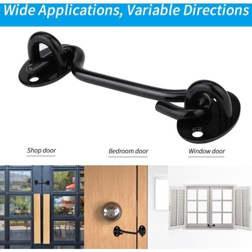 Bolt Barn Door Window Chain Lock Heavy Duty Solid Thicken Stainless Steel Gate Lock Add Security Door Bumper #1025