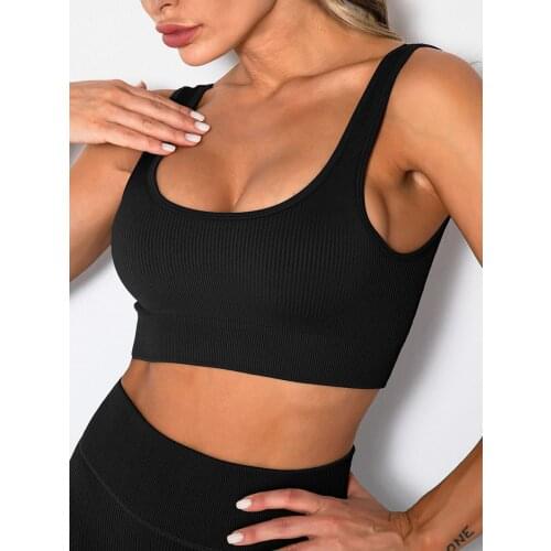 Tank Tops Sexy Crop Vest Women Sport Solid Harajuku Korean Female Off Shoulder Knitted Khaki Brown Summer Women Crop Tops